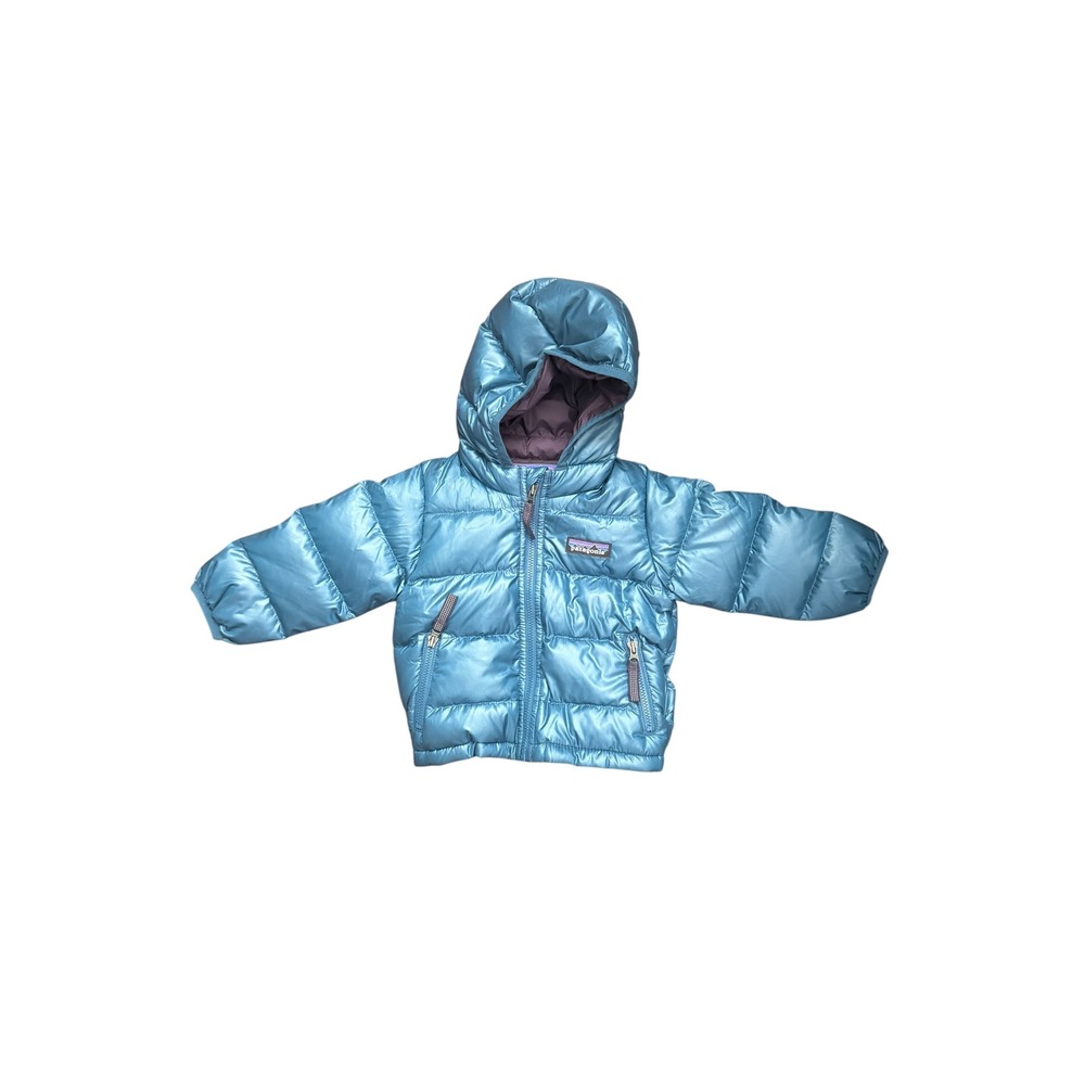 Patagonia‎ Baby Hi-Loft Down Sweater Hoody Blue 3-6M 60493 Puffer Jacket NEW